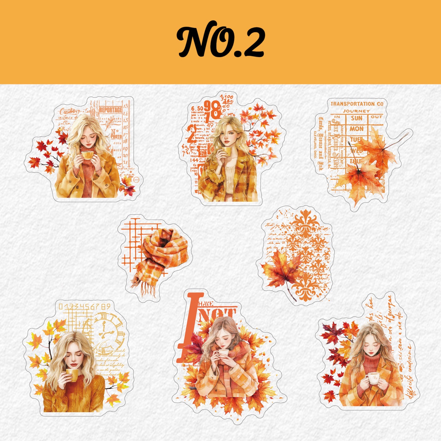 Autumn Winter Girl Character Stickers