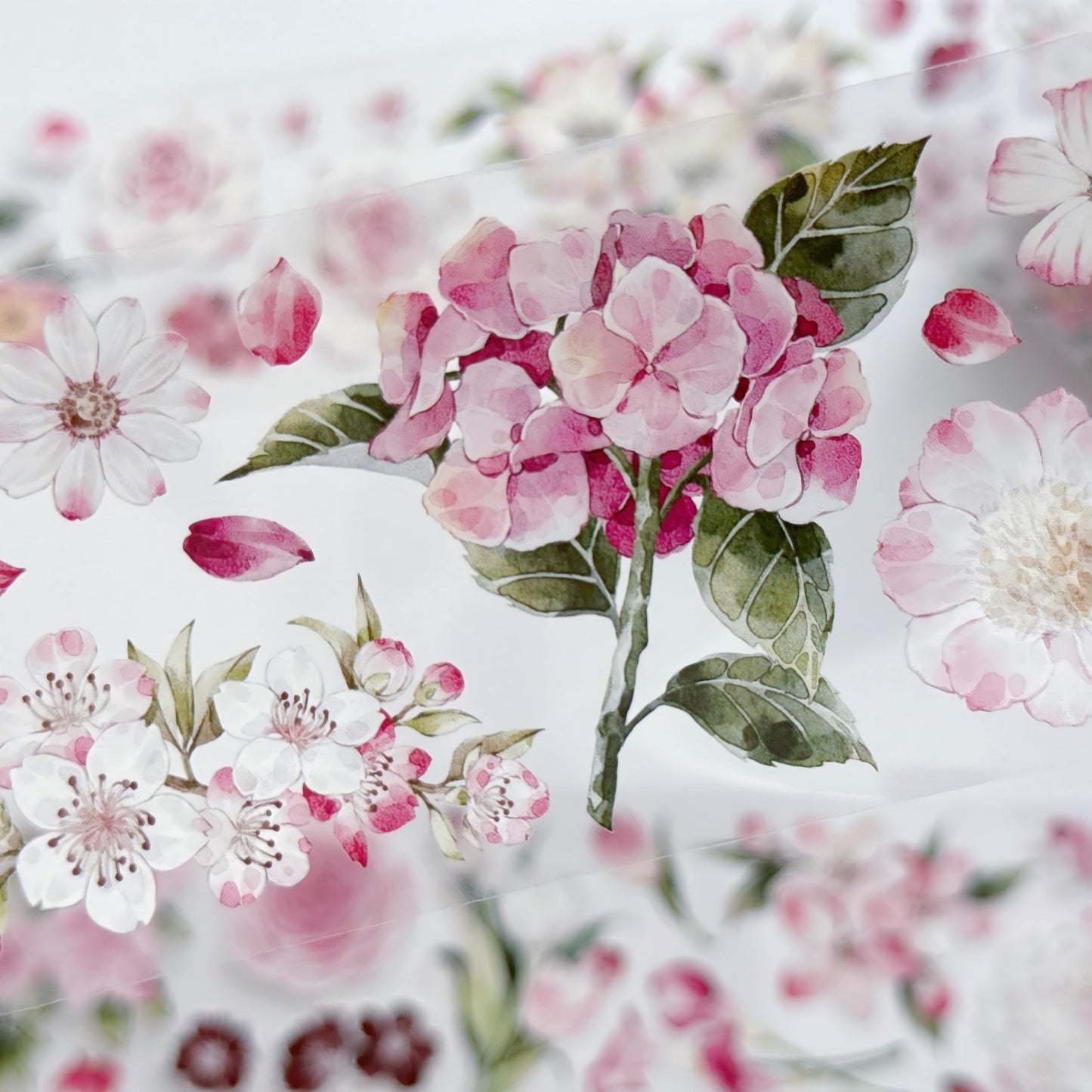 Pink Floral PET /Washi Tape