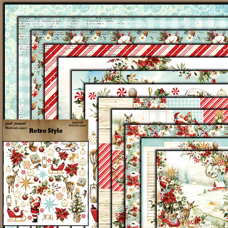 Christmas Scrapbook Paper - Collection 2