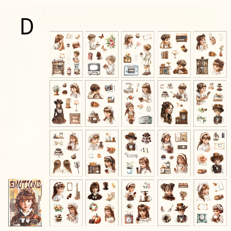 Vintage Character Sticker Book