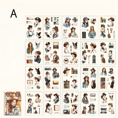 Vintage Character Sticker Book