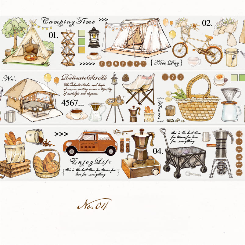 Coffee Theme PET Tape