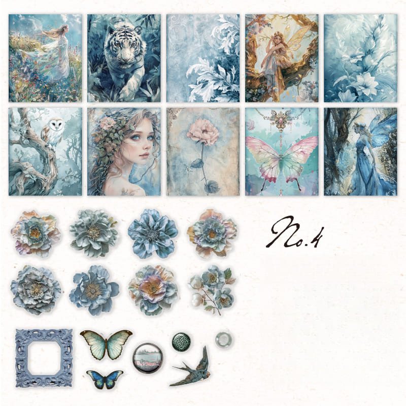 Vintage Floral Character Material Pack