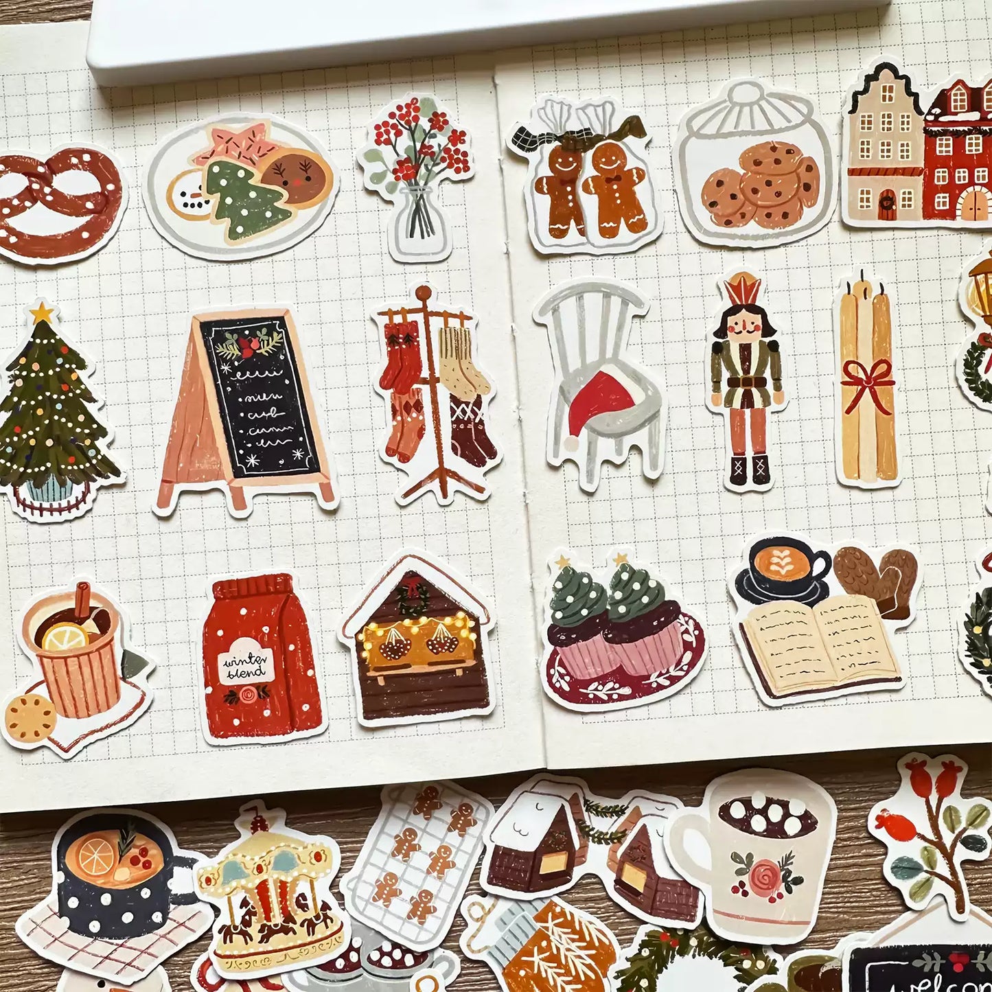 Cartoon Christmas Elements Stickers
