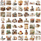 50PCS Vintage Coffee Sticker Pack