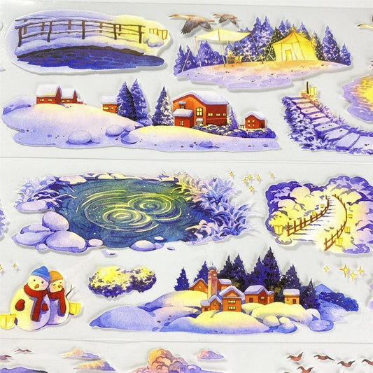 70mm × 1000mm Snowy Night PET Tape