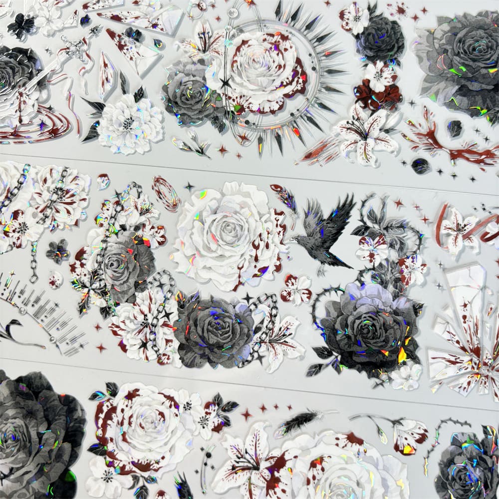 Noir Blood Floral One Cycle PET Tape