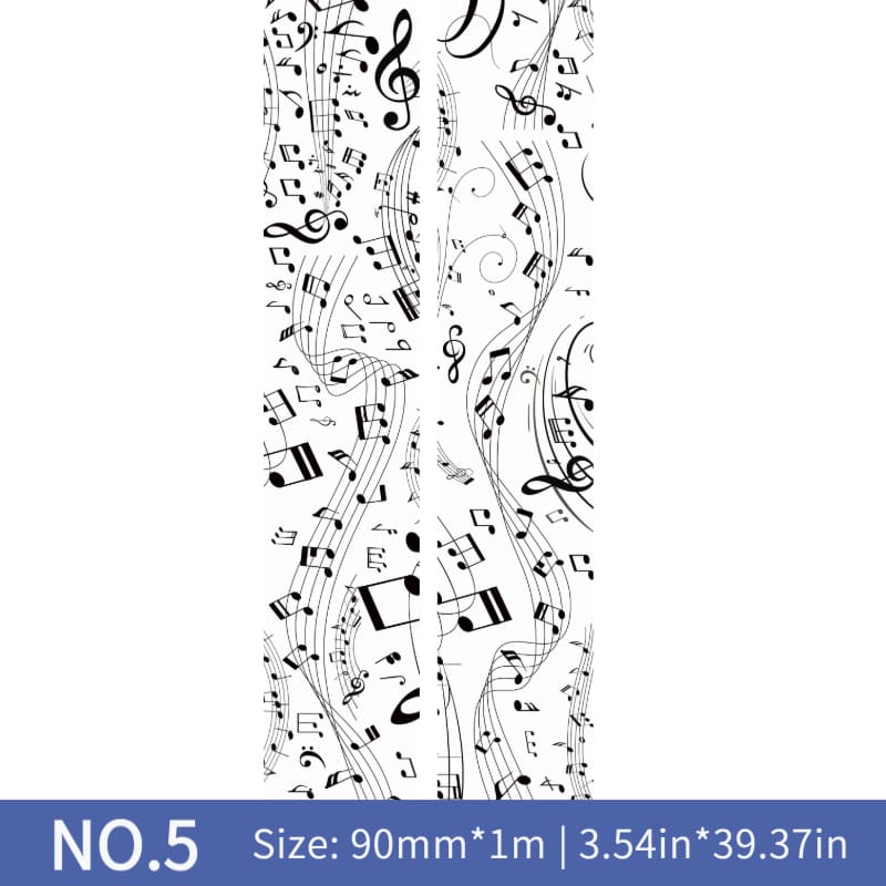 Music Note & Film Frame One Cycle PET Tape