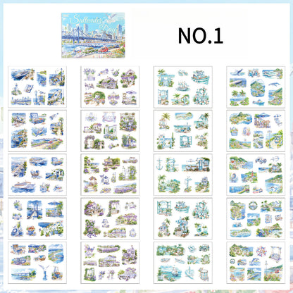 Four Seasons Landscape Large Stickers Book