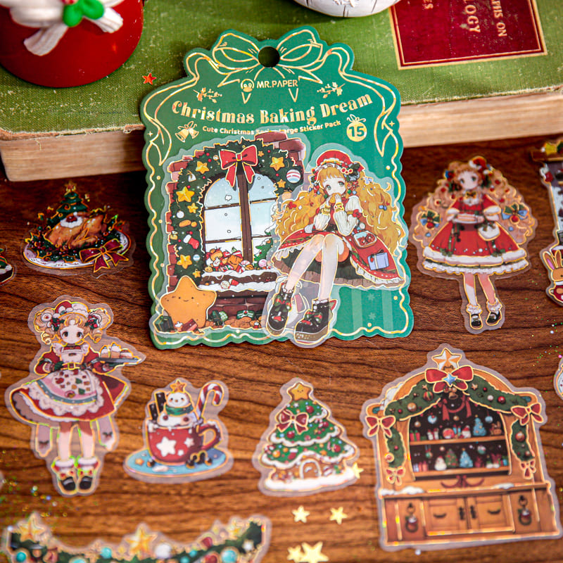 Cute Christmas Girl Stickers