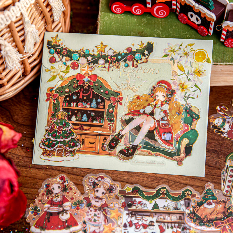 Cute Christmas Girl Stickers