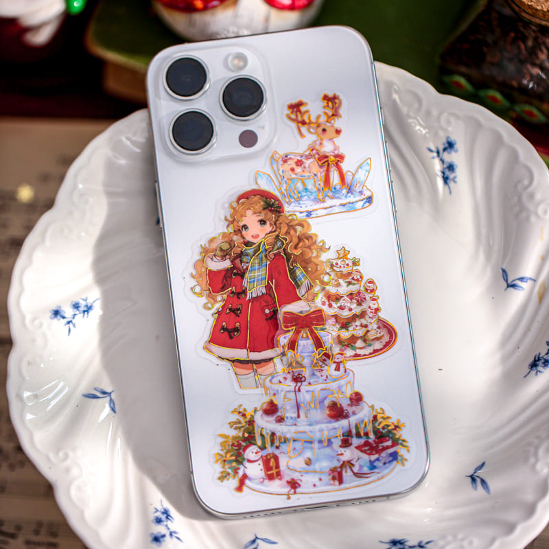 Cute Christmas Girl Stickers