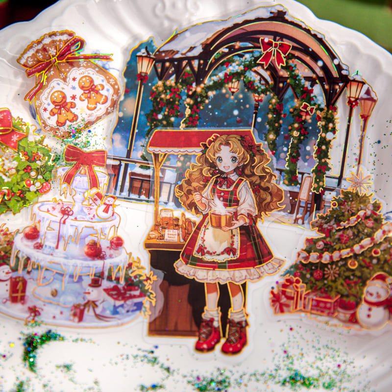 Cute Christmas Girl Stickers