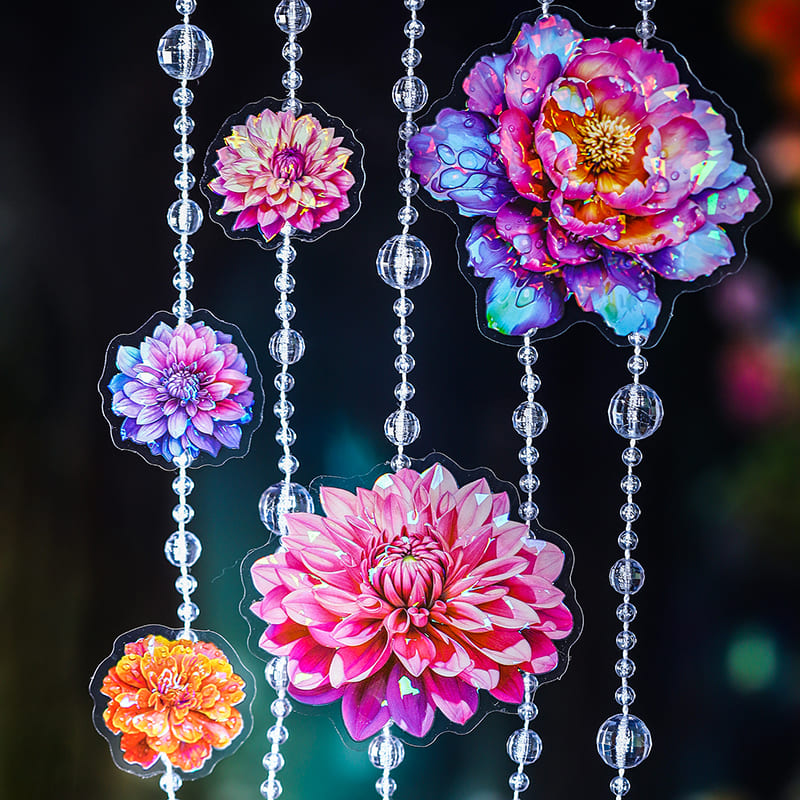 Iridescent Floral Stickers