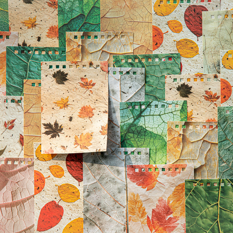 Leaf Theme Scrapbook Paper