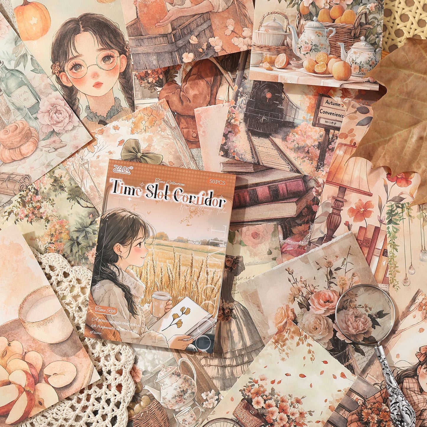 Vintage Character Scrapbook Paper