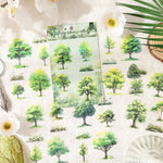 Spring tree PET sticker for creative journaling