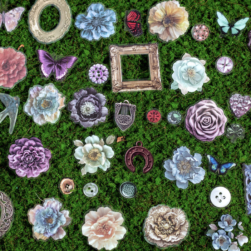 Vintage Floral Character Material Pack