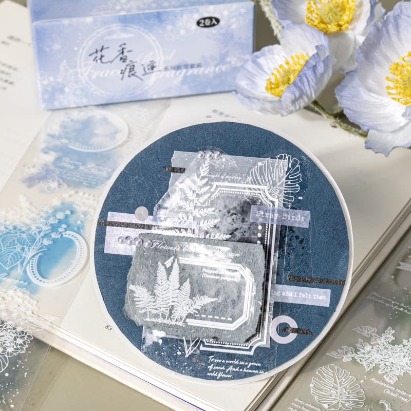 2-Pack Floral Marble PET Tape Set