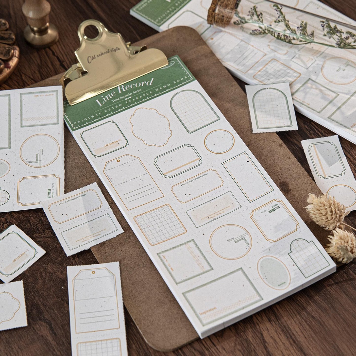 30PCS Vintage Peelable Label Book