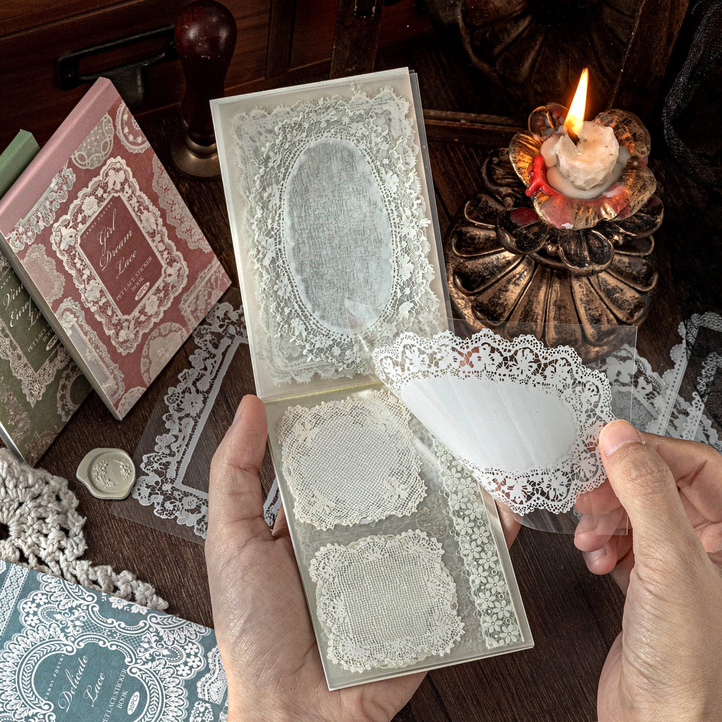 PET Lace Sticker Book