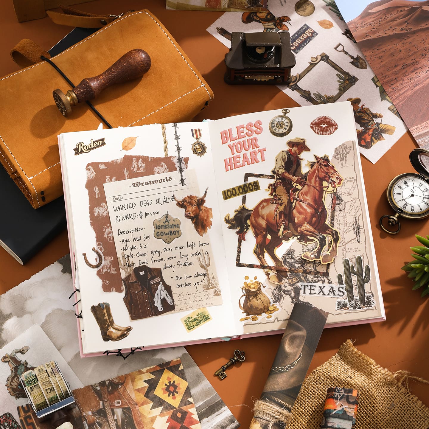 Western Cowboy Sticker Book