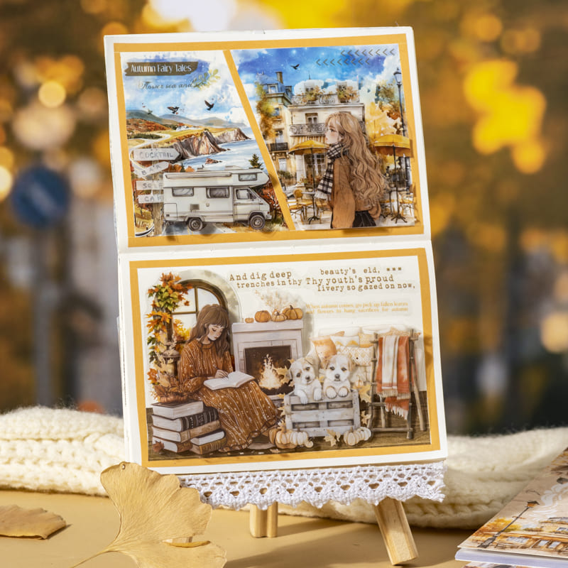 Autumn Theme Large Die-Cut Sticker Book