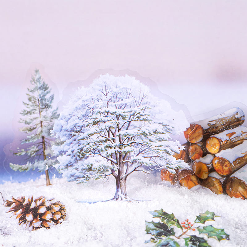 50PCS Seasonal Trees Sticker Pack
