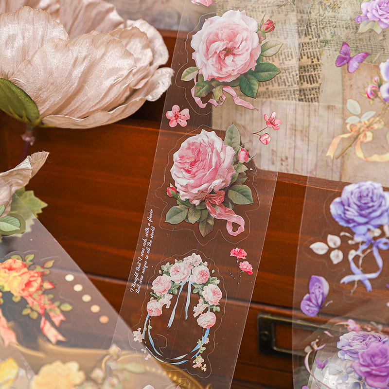 Close-up of floral design tape