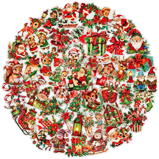 Christmas stickers pack – 50PCS festive journaling set