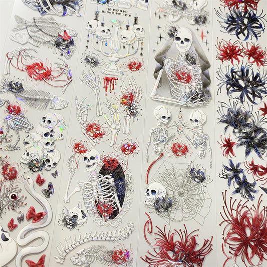 6cm*100cm Skull One Cycle PET Tape