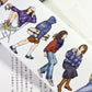 8cm*100 cm Die-Cut Casual Character Series  One cycle Tape
