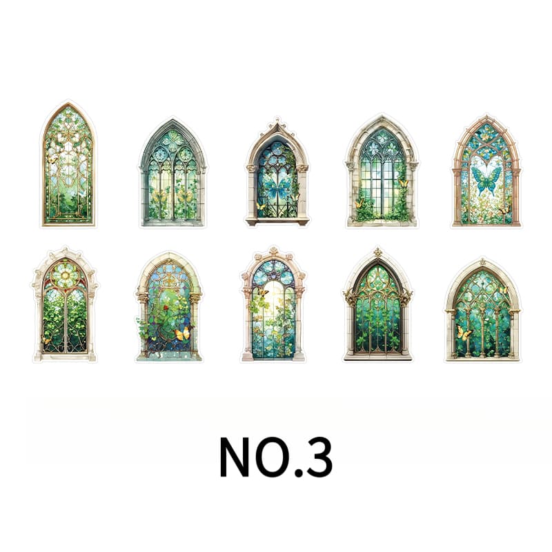 Window View Scenes PET Stickers