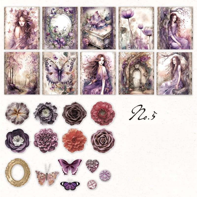 Vintage Floral Character Material Pack