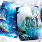 Underwater Ruins-themed scrapbook paper