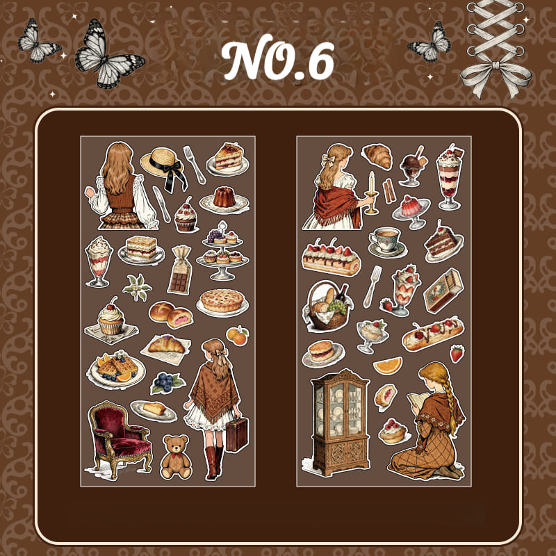 Vintage Figure PET Stickers