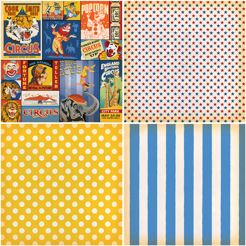 Storybook Circus Scrapbook Paper
