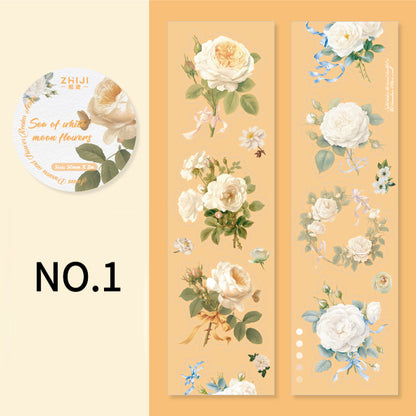 White Floral Design Tape