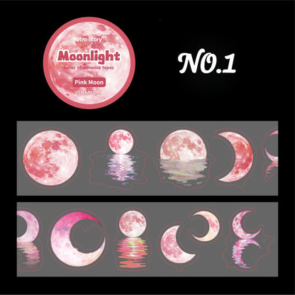 Moon Theme Die-Cut PET Tape