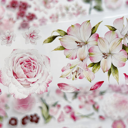 Pink Floral PET /Washi Tape