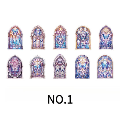 Window View Scenes PET Stickers