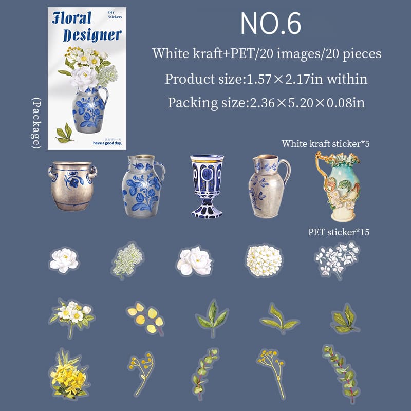 Floral Arrangement Sticker Pack