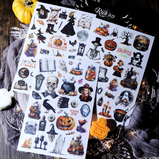 3PCS Halloween Transfer Stickers