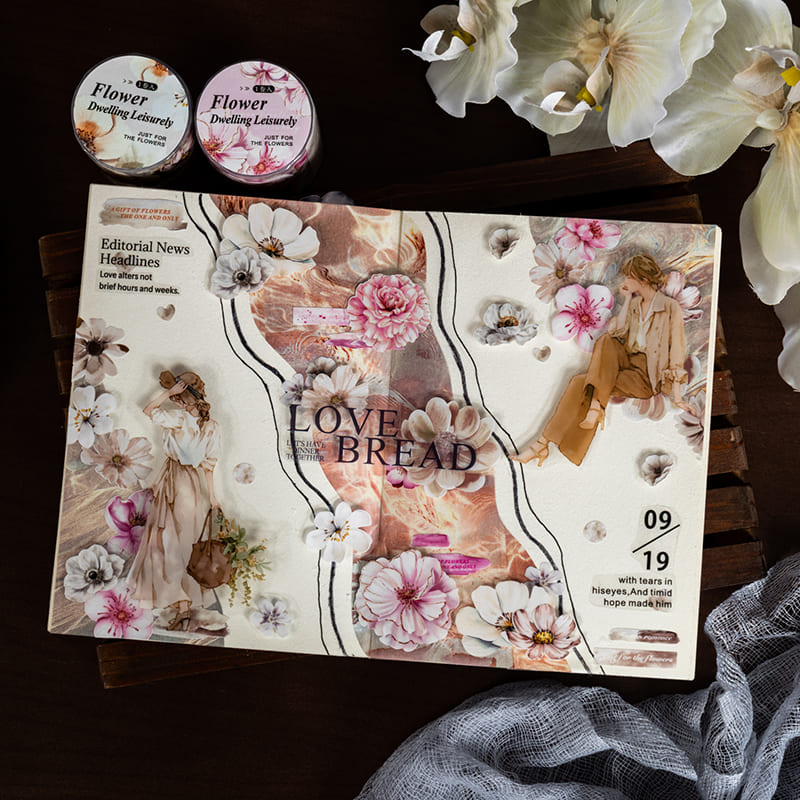 Flower Die-Cut Decorative PET Tape