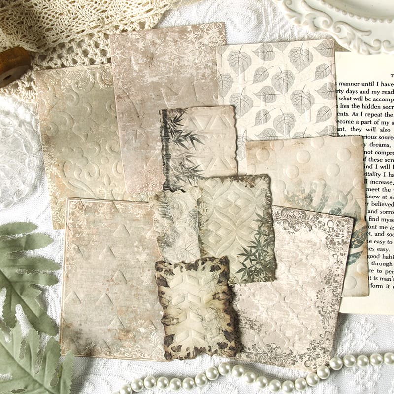 Flower Theme Relief  Scrapbook Paper