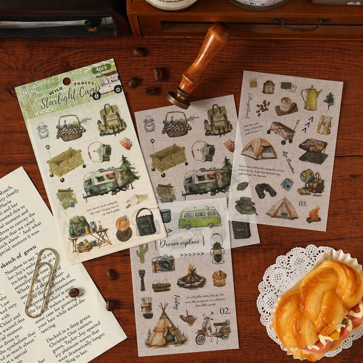 Camping Food Sticker Pack