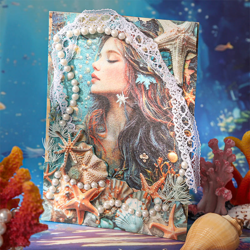 Mermaid Theme  Scrapbook Paper