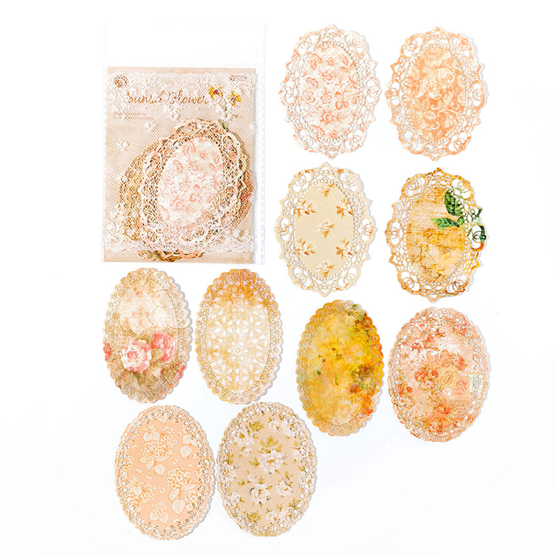 Hollow-Out Vintage Floral Paper