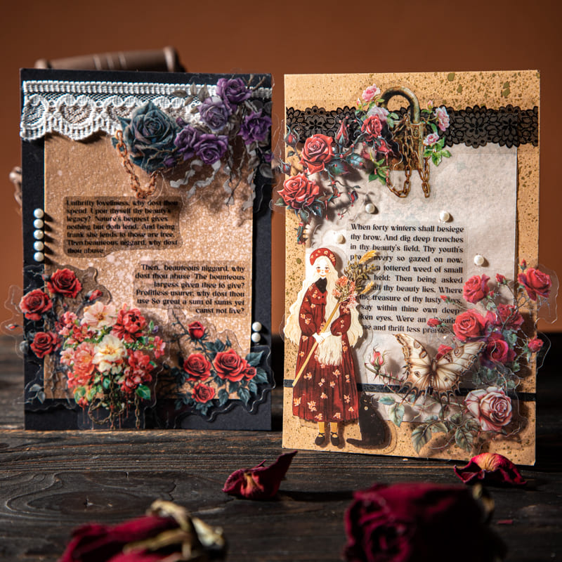 Dark Romantic Gothic Rose Stickers