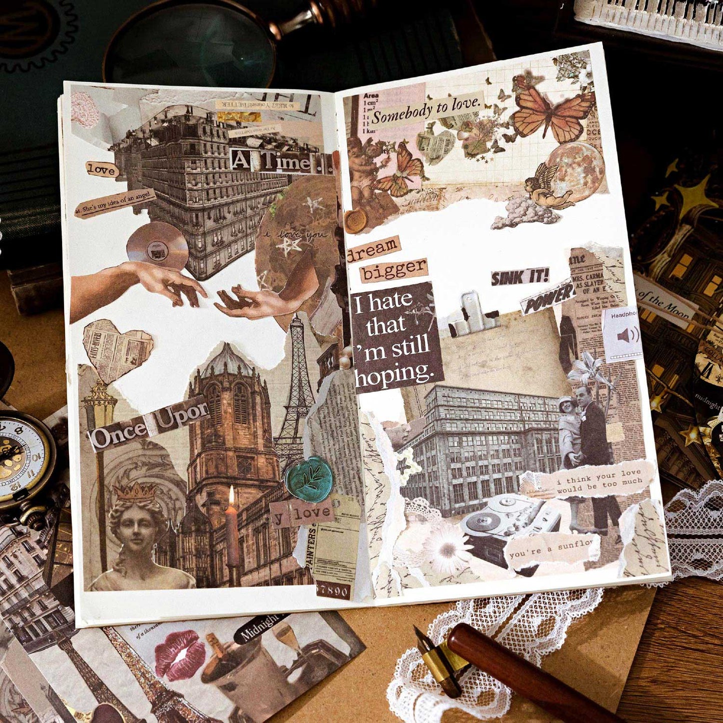 Collage Theme Scrapbook Paper